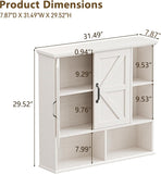 Bathroom Wall Cabinet Over The Toilet Storage Cabinet with Barn Door