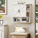 Bathroom Wall Cabinet Over The Toilet Storage Cabinet with Barn Door