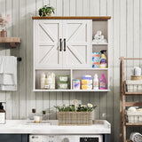 Bathroom Wall Cabinet Over The Toilet Storage Cabinet with Barn Door