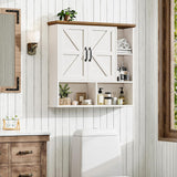 Bathroom Wall Cabinet Over The Toilet Storage Cabinet with Barn Door