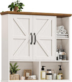 Bathroom Wall Cabinet Over The Toilet Storage Cabinet with Barn Door