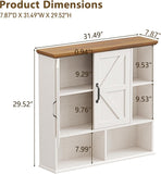 Bathroom Wall Cabinet Over The Toilet Storage Cabinet with Barn Door