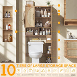 Farmhouse Toilet Cabinet Rack with 2 Barn Doors & Adjustable Shelf