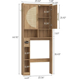 Farmhouse Toilet Cabinet Rack with 2 Barn Doors & Adjustable Shelf