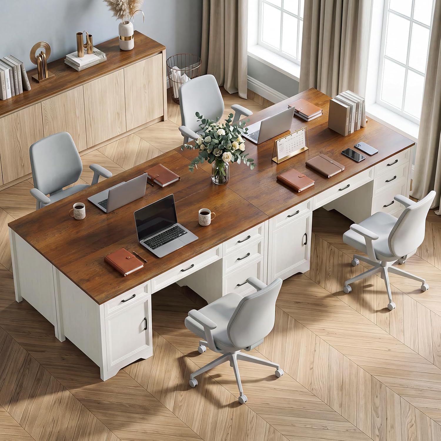 Walnut and White