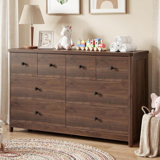 Vabches 8 Drawer Changing Table Dresser for Bedroom