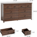 Vabches 8 Drawer Changing Table Dresser for Bedroom