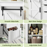 Farmhouse Bathroom Vanity with Ceramic Sink and 3 Drawers