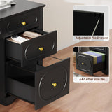 Vabches Executive Desk with 3 Storage Drawers and A File Drawer