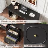 Vabches Executive Desk with 3 Storage Drawers and A File Drawer