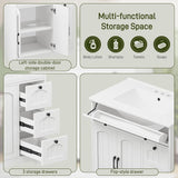 Vabches Bathroom Vanity with Sink and 4 Drawers
