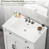 Vabches Bathroom Vanity with Sink and 4 Drawers