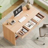 Vabches Executive Desk with  3 Drawers and Led Light