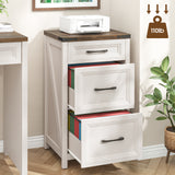 Freestanding File Cabinet with Farmhouse Drawers