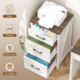 Freestanding File Cabinet with Farmhouse Drawers