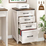 Rustic Vertical File Cabinet with 4-Drawer Home Office Storage