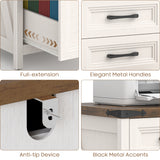 Rustic Vertical File Cabinet with 4-Drawer Home Office Storage