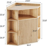 Vabches Farmhouse Corner Storage Shelf for Small Space