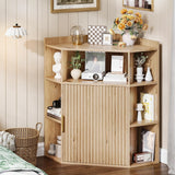 Vabches Farmhouse Corner Storage Shelf for Small Space