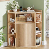 Vabches Farmhouse Corner Storage Shelf for Small Space