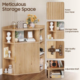 Vabches Farmhouse Corner Storage Shelf for Small Space