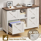 Farmhouse Lateral Filing cabinet Fits Letter for Home Office