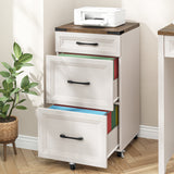 3 Drawers Farmhouse File Cabinet with Wheels for Home Office