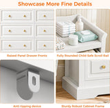 Vabches 6-Drawer Baby Dresser for Kids Bedroom