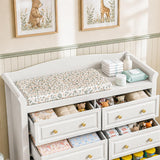 Vabches 6-Drawer Baby Dresser for Kids Bedroom