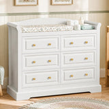 Vabches 6-Drawer Baby Dresser for Kids Bedroom
