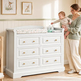 Vabches 6-Drawer Baby Dresser for Kids Bedroom