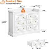 Vabches 6-Drawer Baby Dresser for Kids Bedroom