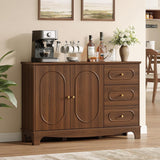 Sideboard Buffet Cabinet with 3 Drawers & Adjustable Shelf