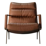 Modern Brown Accent Chair Wide Armchair