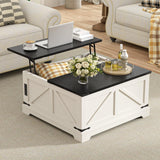 Farmhouse Lift Top Coffee Table with Large Hidden Storage