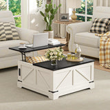 Farmhouse Lift Top Coffee Table with Large Hidden Storage