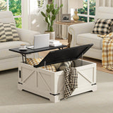 Farmhouse Lift Top Coffee Table with Large Hidden Storage