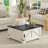 Farmhouse Lift Top Coffee Table with Large Hidden Storage