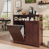 Farmhouse Kitchen Tilt Out Trash Can Cabinet