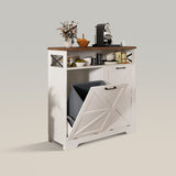 Farmhouse Kitchen Tilt Out Trash Can Cabinet