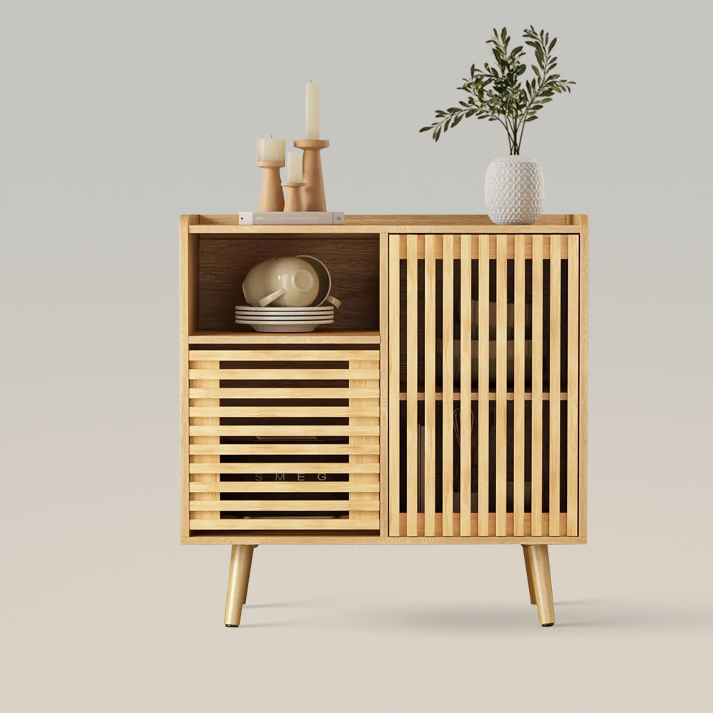 Mid-Centery Sideboard Storage Cabinet with Silding Door