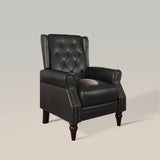 Recliner Chair Single Sofa Chair Faux Leather with Rivet Trim