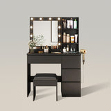 37in Makeup Vanity Desk Set with Light