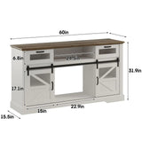 TV Stand for Televisions up to 65 Inch with Sliding Barn Doors