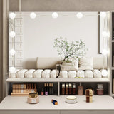 Small Makeup Vanity Desk with Mirror and Lights