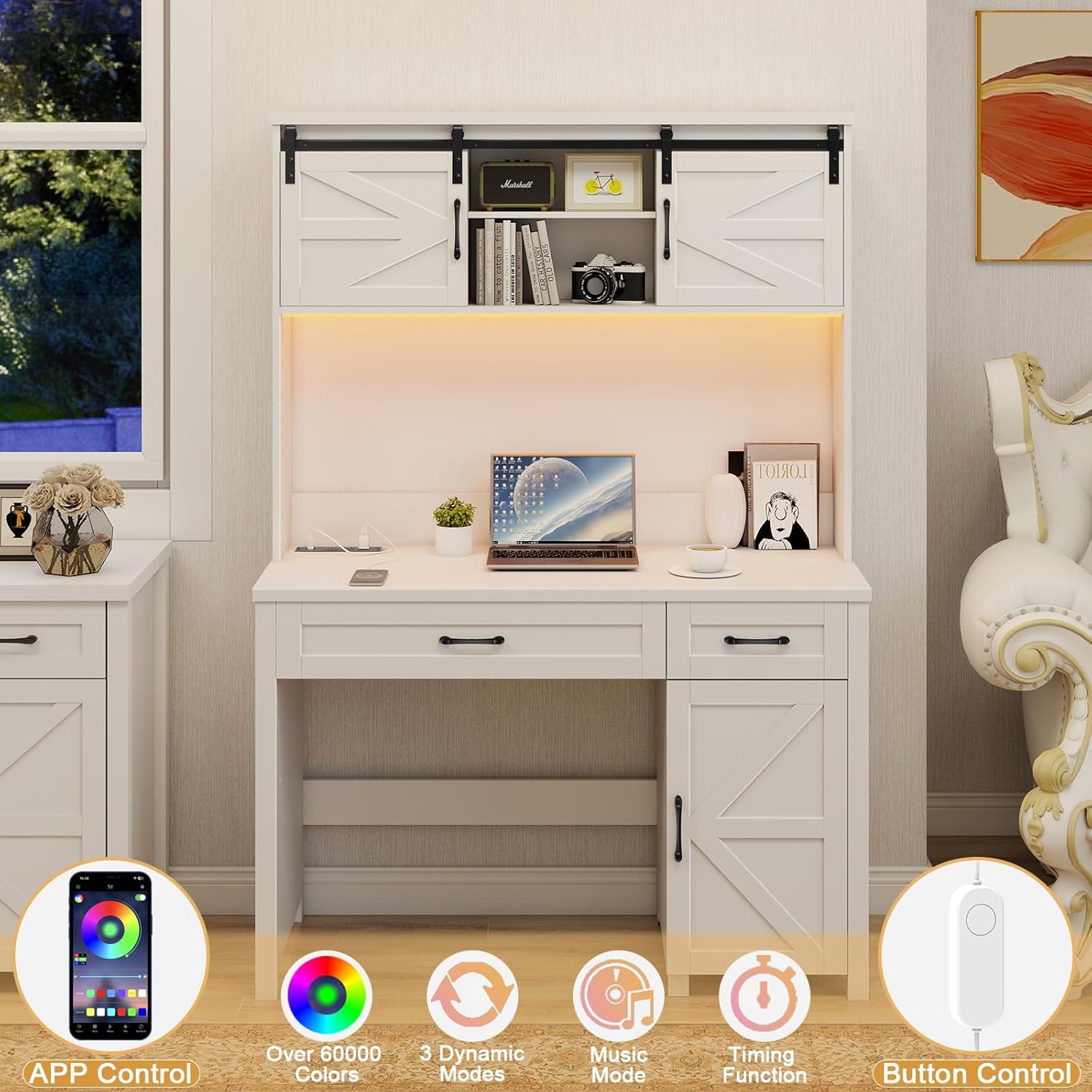 Pure White(+LED Light)