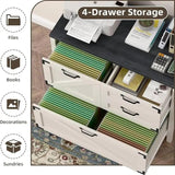 Large Farmhouse File Cabinets with Drawers for Home Office