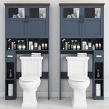 Vabches Over The Toilet Storage Cabinet with Paper Holder Stand