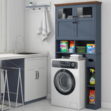 Vabches Over The Toilet Storage Cabinet with Paper Holder Stand