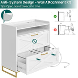 Modern Farmhouse Lateral File Cabinet with Charging Station